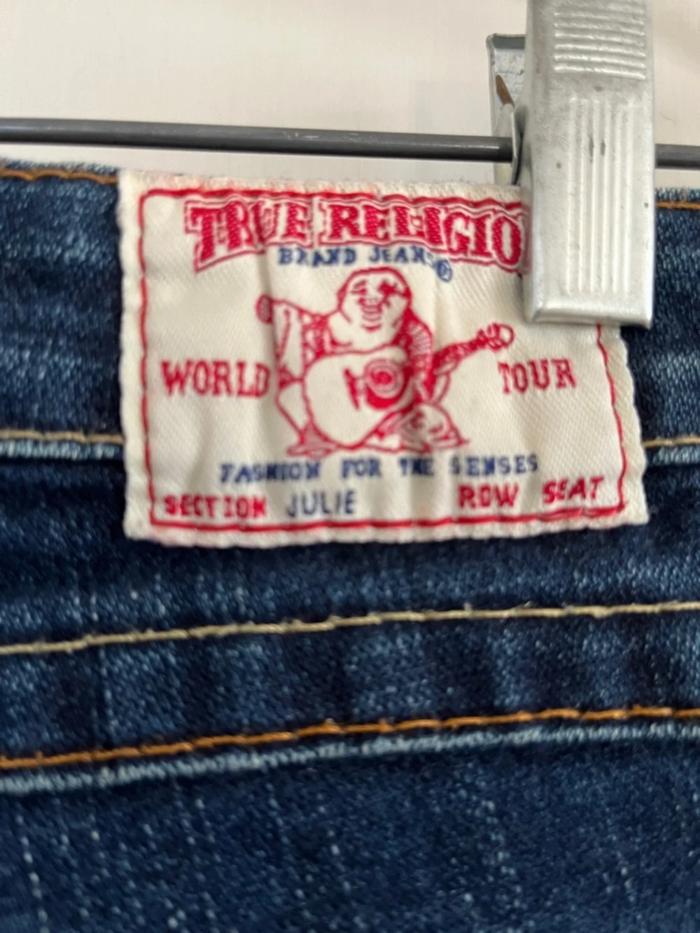 True Religion Dark Blue Julie Capri denim Jeans - Picture 8 of 10